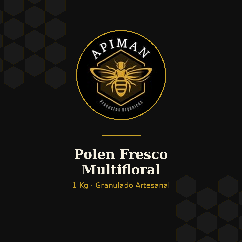 Frasco de polen de abeja 1 kg ApiMan