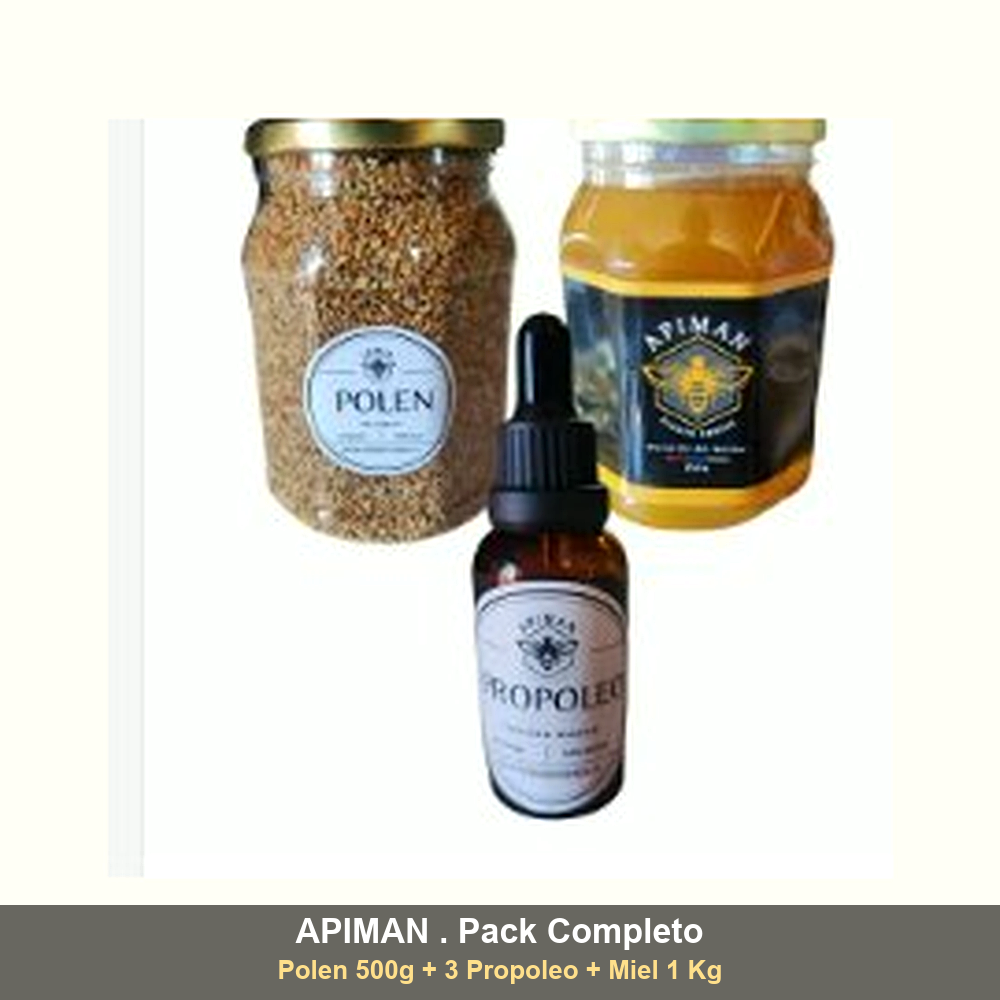Pack Completo Polen Propoleo Miel - Apiman